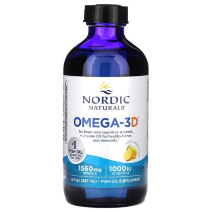 Nordic Naturals Omega-3D 1560 mg cytrynowy - 237 ml