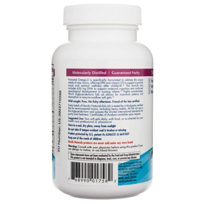 Nordic Naturals Postnatal Omega-3 1120 mg - 60 kapsułek - obrazek 4