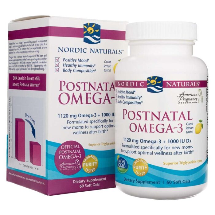 Nordic Naturals Postnatal Omega-3 1120 mg - 60 kapsułek - obrazek 9