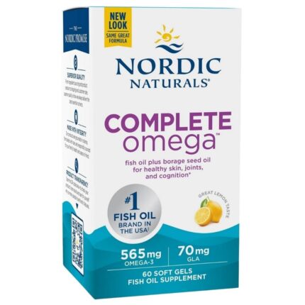 Nordic Naturals Complete Omega-3 565 mg + GLA 70 mg cytrynowy - 60 kapsułek