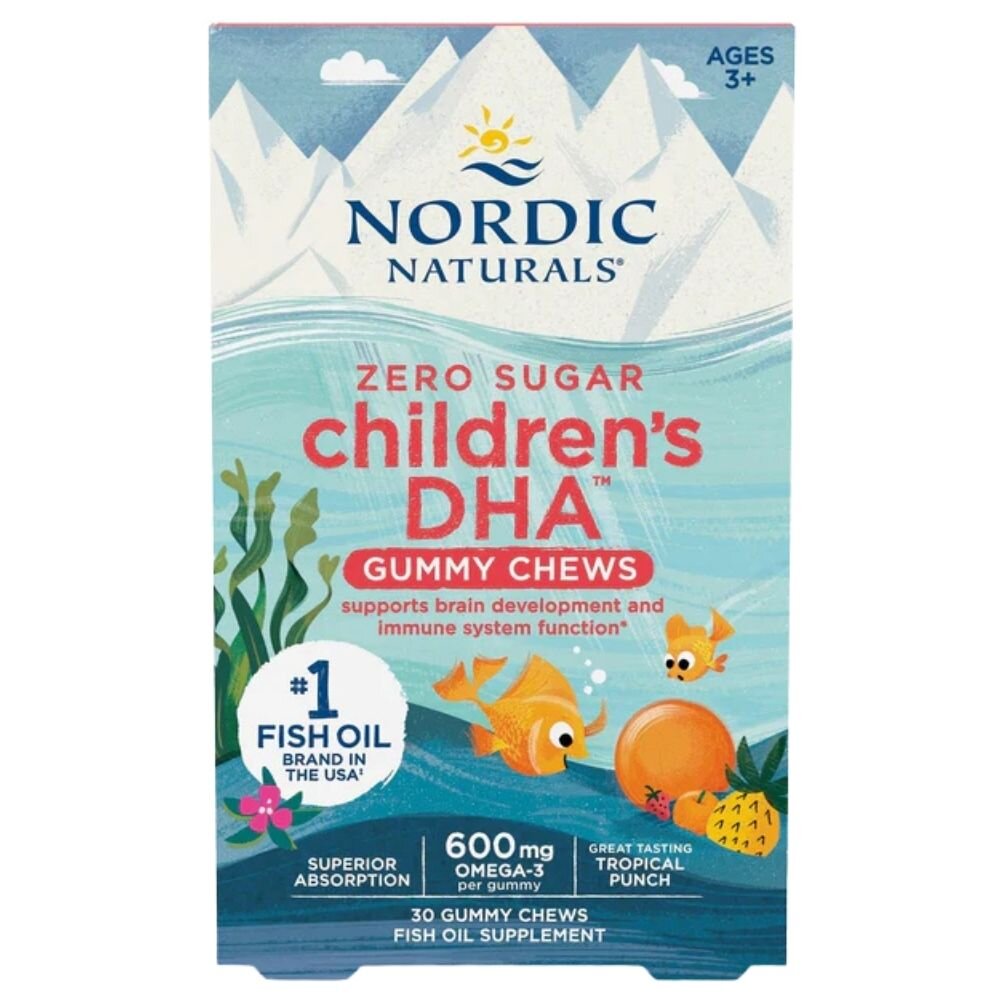 nn7094-1-1.jpg Nordic Naturals Children's DHA, Omega-3 dla dzieci w żelkach, tropikalny - 30 sztuk - obrazek 1