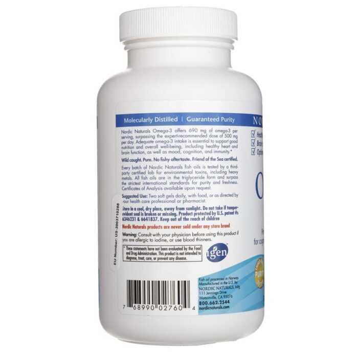 Nordic Naturals Omega-3 690 mg smak cytrynowy - 120 kapsułek - obrazek 9