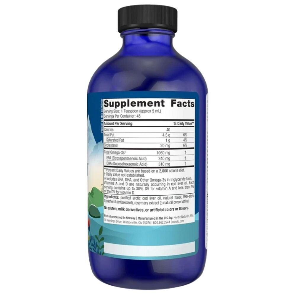 nn87856-2-1.jpg Arctic Cod Liver Oil, 1060mg Lemon - 237 ml. - obrazek 3