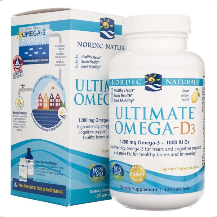 Nordic Naturals Ultimate Omega-D3 - 120 kapsułek - obrazek 1