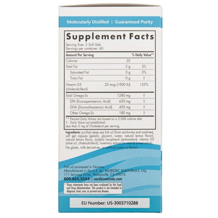 Nordic Naturals Ultimate Omega-D3 - 120 kapsułek - obrazek 8