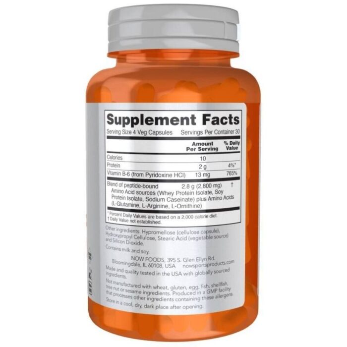 Now Foods Sports Amino Complete, Kompleks aminokwasów - 120 kapsułek - obrazek 3