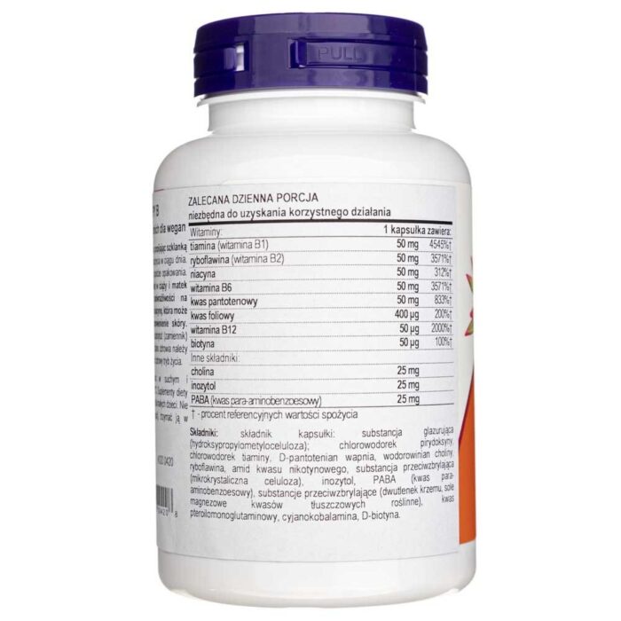 Now Foods Witamina B-50 - 100 kapsułek - obrazek 3