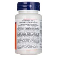 Now Foods Witamina B12 z kwasem foliowym 1000 mcg - 100 tabletek do ssania - obrazek 3