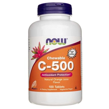 Now Foods Witamina C-500 pomarańczowa - 100 pastylek