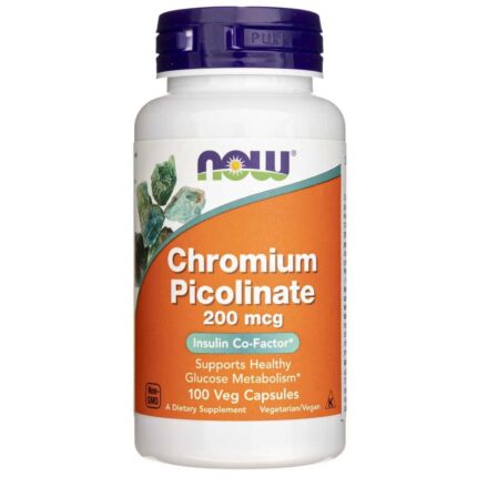 Now Foods Chrom (pikolinian chromu) 200 mcg - 100 kapsułek