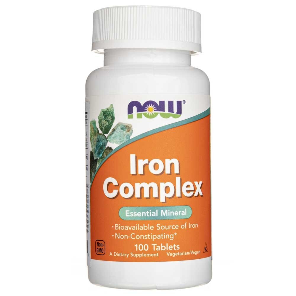 now1440-1-1-1.jpg Now Foods Iron Complex (kompleks żelaza) - 100 tabletek - obrazek 1