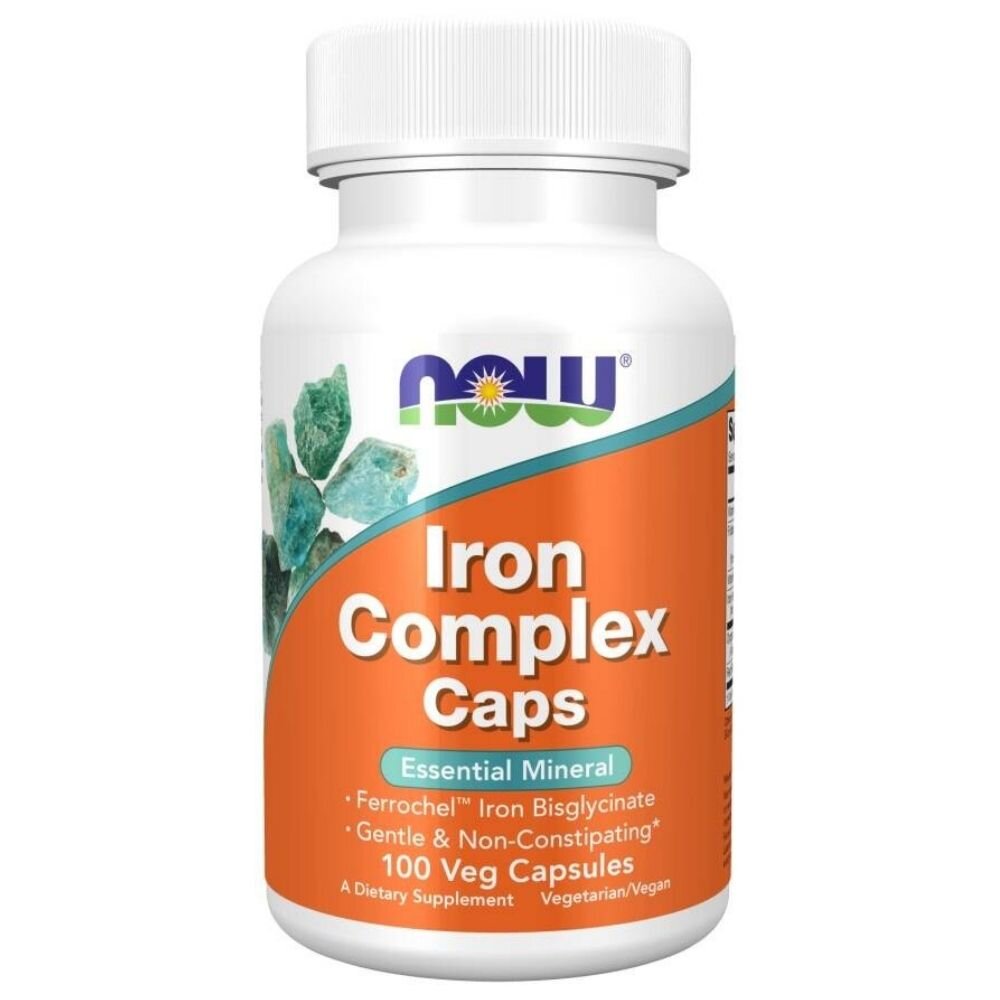 now1441-1-1.jpg Now Foods Żelazo Complex 27 mg - 100 tabletek - obrazek 1