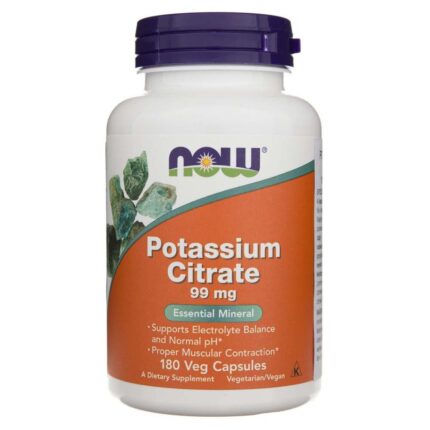 Now Foods Cytrynian potasu 99 mg - 180 kapsułek