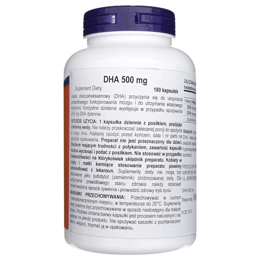now1613-2-1-1.jpg Now Foods DHA-500 / EPA-250 - 180 kapsułek - obrazek 2