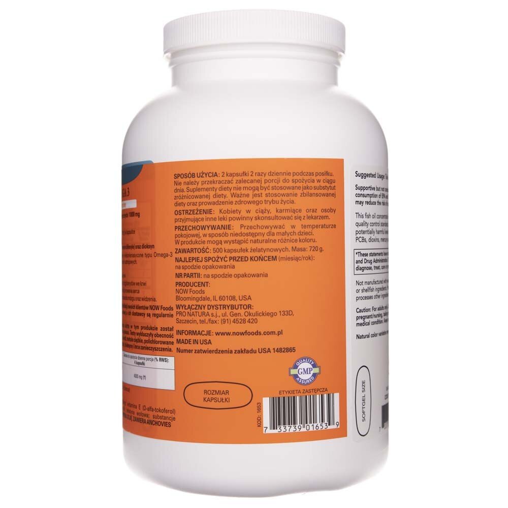 now1653-3-1-1.jpg Now Foods Omega-3 1000 mg - 500 kapsułek - obrazek 3