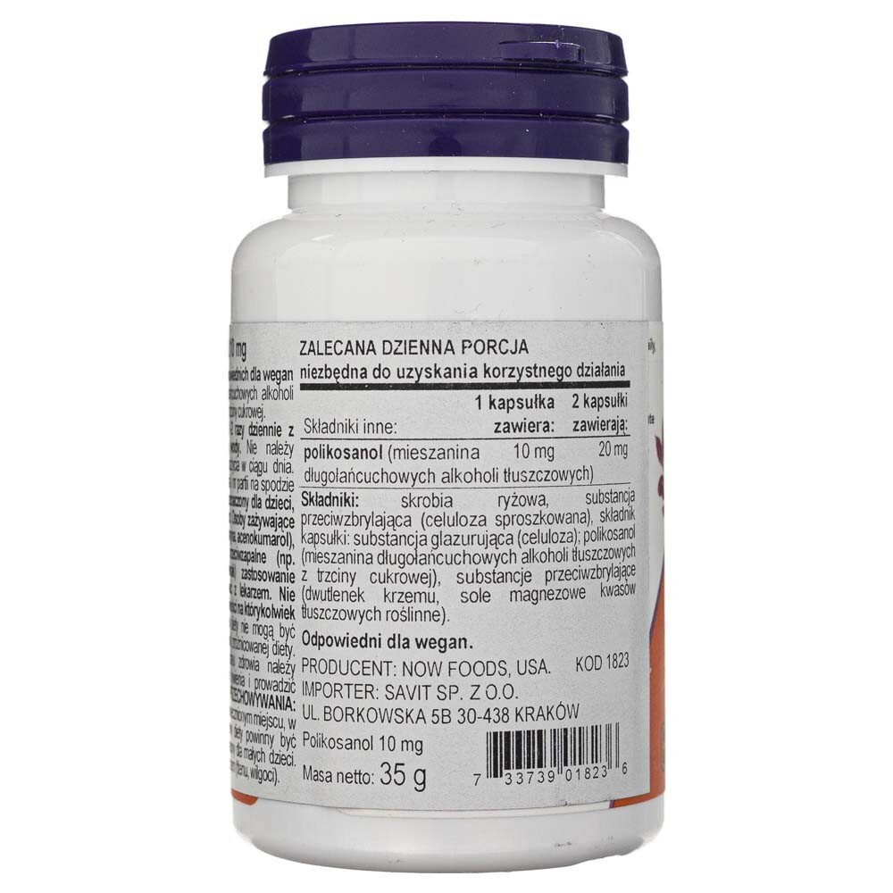 now1823-3-1-1.jpg Now Foods Policosanol 10 mg - 90 tabletek - obrazek 3