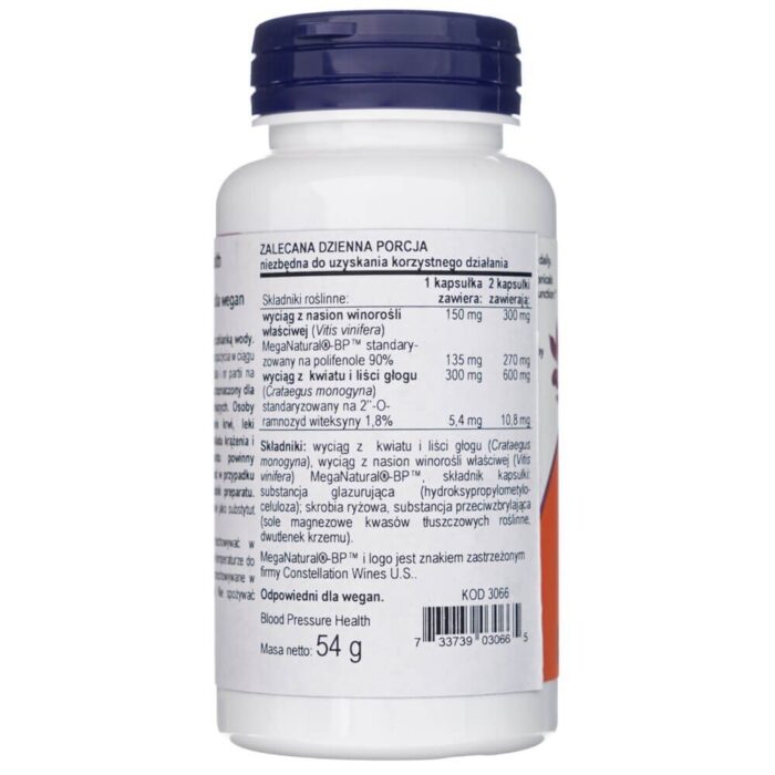 Now Foods Blood Pressure Health - 90 kapsułek - obrazek 3