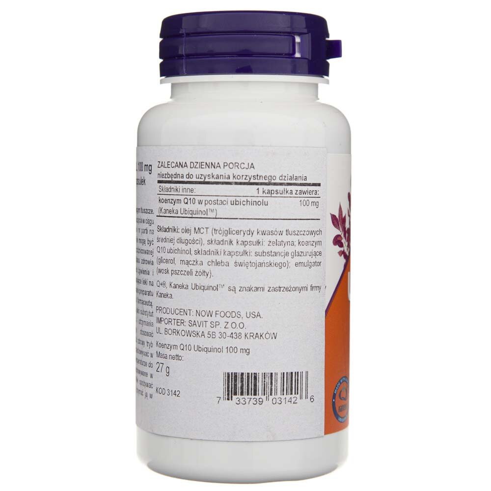 now3142-2-1-1.jpg Now Foods Ubichinol 100 mg - 60 kapsułek - obrazek 2