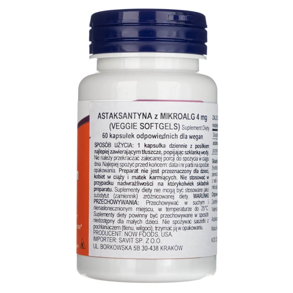 now3251-3-1.jpg Now Foods Astaksantyna 4 mg - 60 kapsułek - obrazek 3