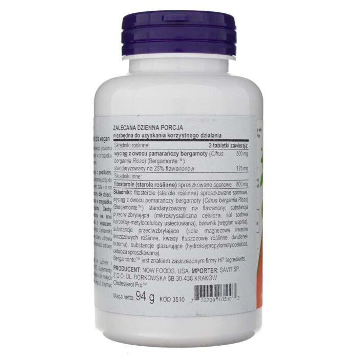 Now Foods Cholesterol Pro - 120 tabletek - obrazek 3