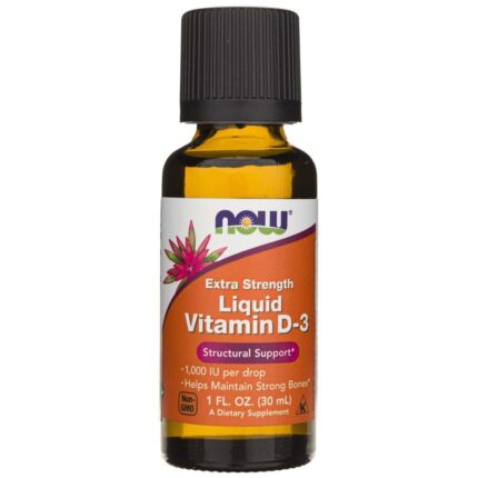 Now Foods Witamina D3 1000 IU krople - 30 ml