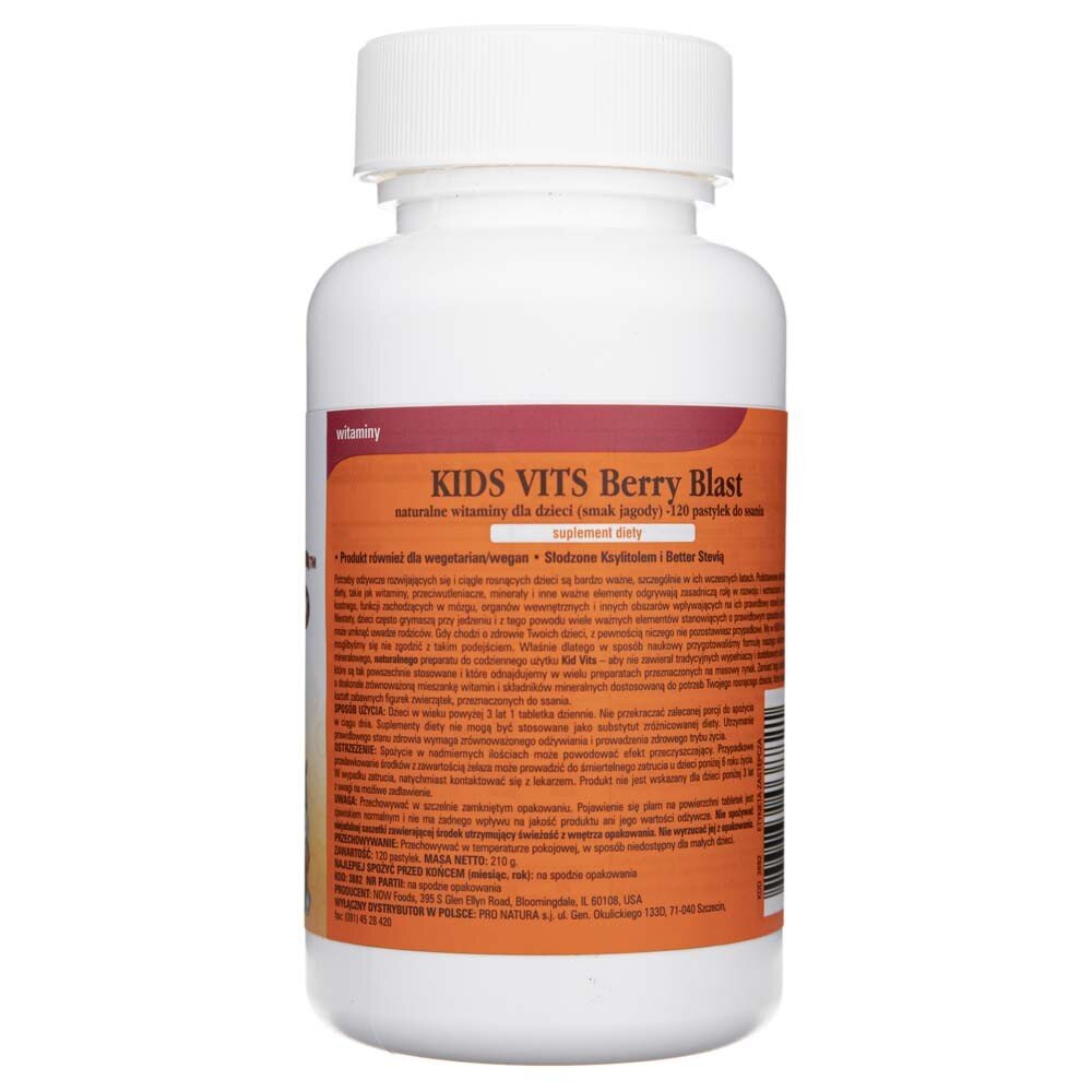 now3882d-2-1-1.jpg Now Foods Kid Vits (multiwitamina dla dzieci) - 120 pastylek - obrazek 2