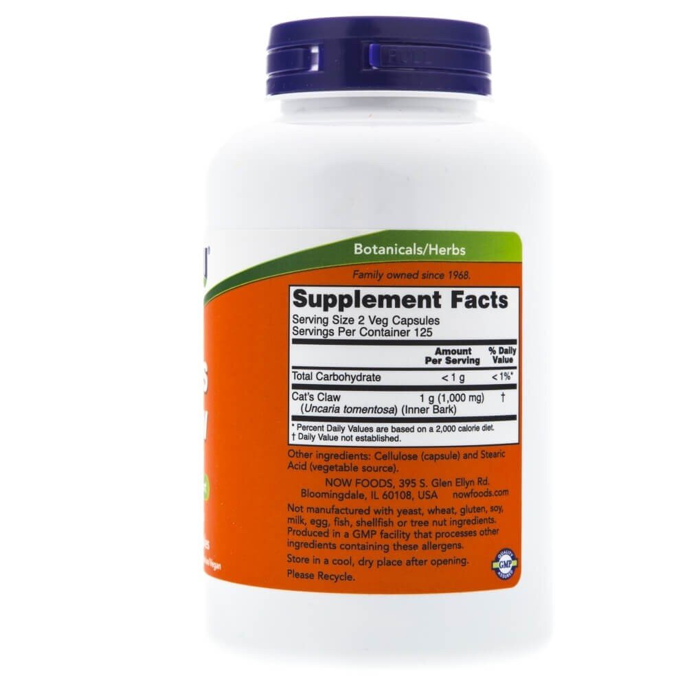 now4621b-2-1-1.jpg Now Foods Koci Pazur (Cat's Claw) 500 mg - 250 kapsułek - obrazek 2