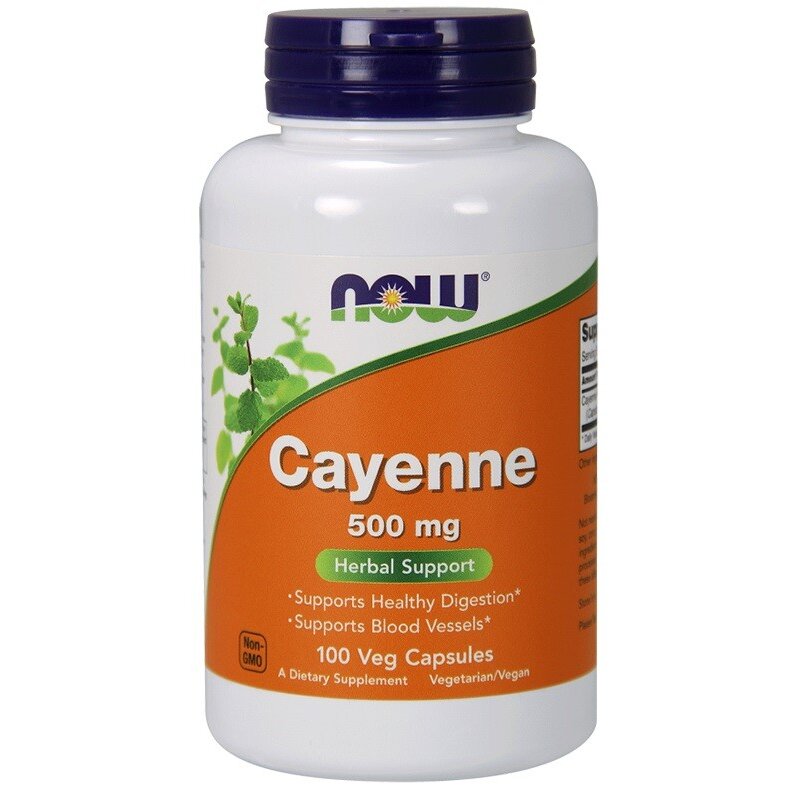 now4627-1-1-1.jpg Now Foods Cayenne (Pieprz kajeński) 500 mg - 250 kapsułek - obrazek 1