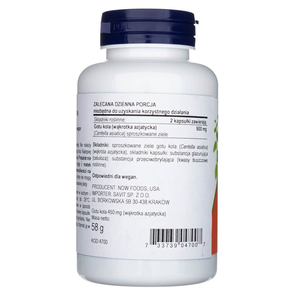 now4700b-3-1-1.jpg Now Foods Gotu Kola 450 mg - 100 kapsułek - obrazek 3