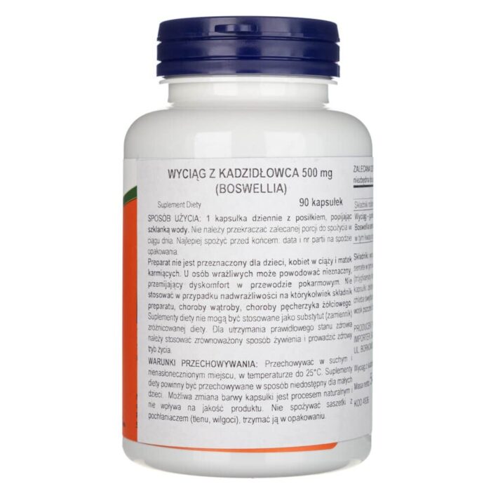 Now Foods Boswellia 500 mg (Kadzidłowiec) - 90 kapsułek - obrazek 3