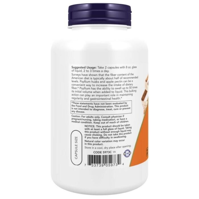 Now Foods Babka płesznik 700 mg + Pektyna - 180 kapsułek - obrazek 3