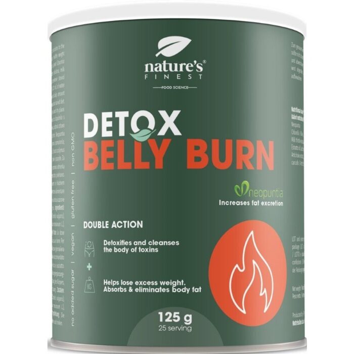 Nature's Finest Detox Belly Burn Spalacz tłuszczu pomarańczowy - 125 g - obrazek 1