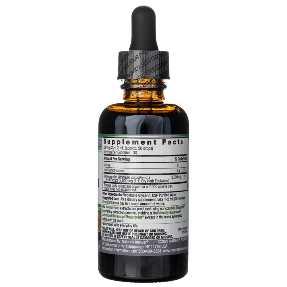 nta-0020-2-1.jpg Nature's Answer Ashwagandha, płynny ekstrakt, bez alkoholu 2000 mg - 30 ml - obrazek 2
