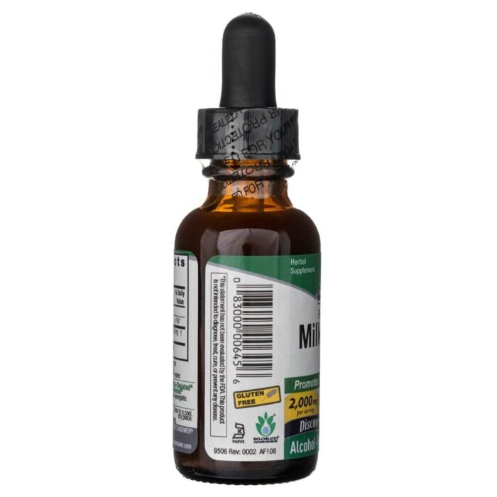 Nature's Answer Ostropest Plamisty, płynny ekstrakt, bez alkoholu 2000 mg - 30 ml - obrazek 3