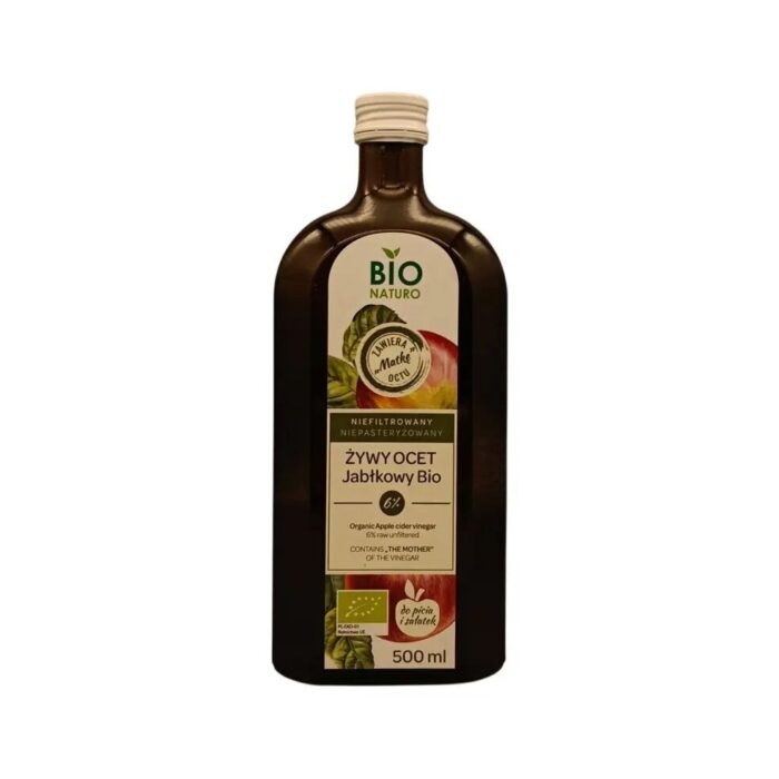 Ocet jabłkowy ŻYWY 500ml BIONATURO BIO - obrazek 2