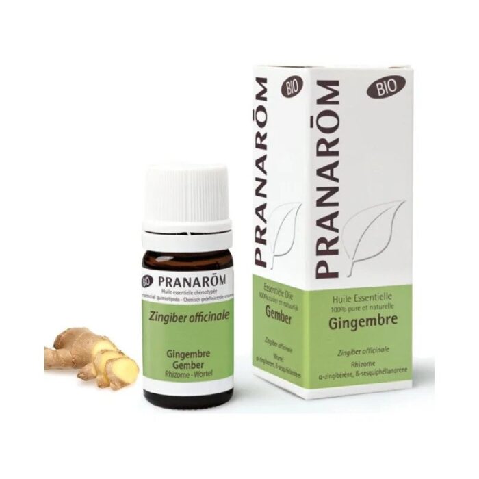 Olejek eteryczny imbirowy Imbir Zingiber officinale 5ml PRANARÔM BIO - obrazek 1