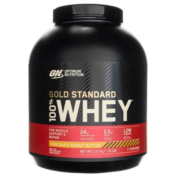 Optimum Nutrition Gold Standard 100% Whey Protein, czekoladowe masło orzechowe - 2270 g - obrazek 1