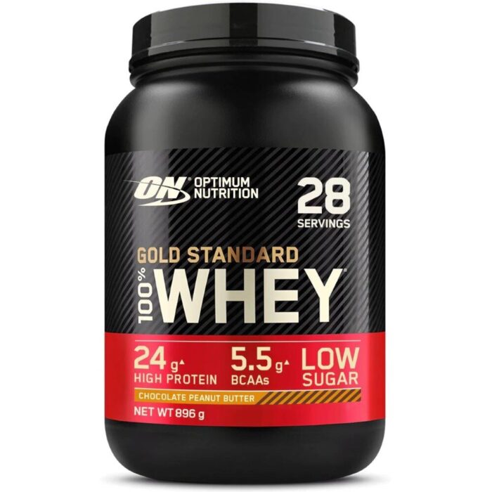 Optimum Nutrition Gold Standard 100% Whey Protein, czekoladowe masło orzechowe - 896 g - obrazek 1