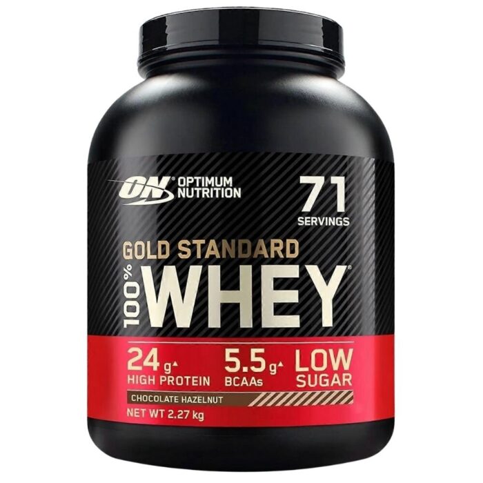 Optimum Nutrition Gold Standard 100% Whey, czekolada z orzechem laskowym - 2270 g - obrazek 1
