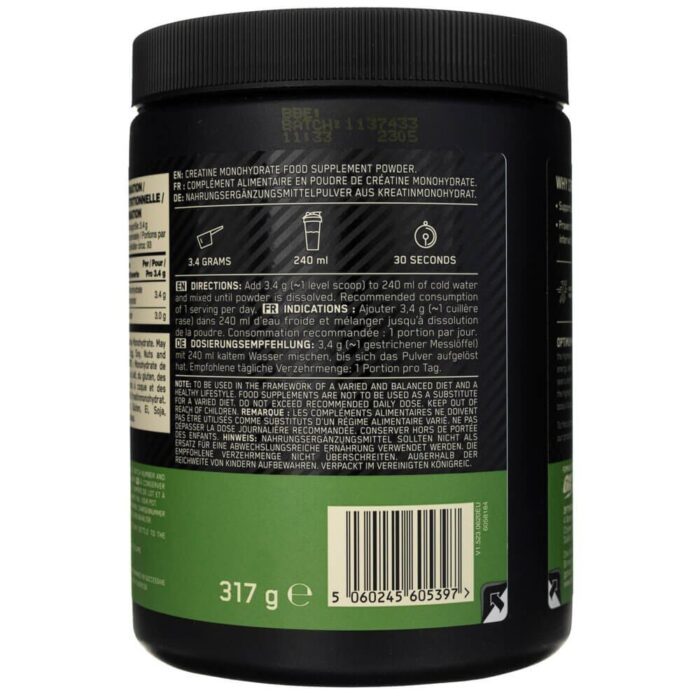 Optimum Nutrition Mikronizowana kreatyna w proszku - 317 g - obrazek 3