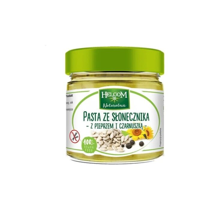 Pasta słonecznikowa z pieprzem i czarnuszką 180g HELCOM - obrazek 1