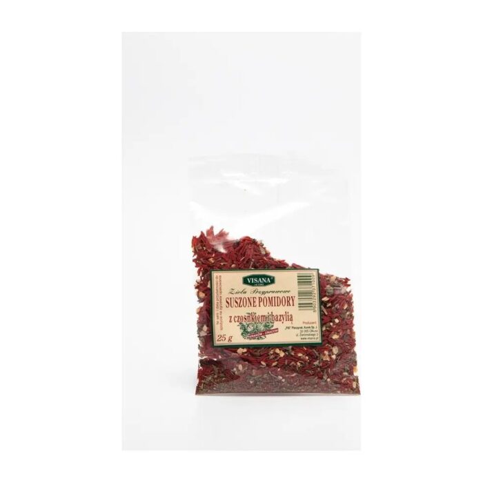 Pomidory z czosnkiem suszone 25g VISANA - obrazek 2