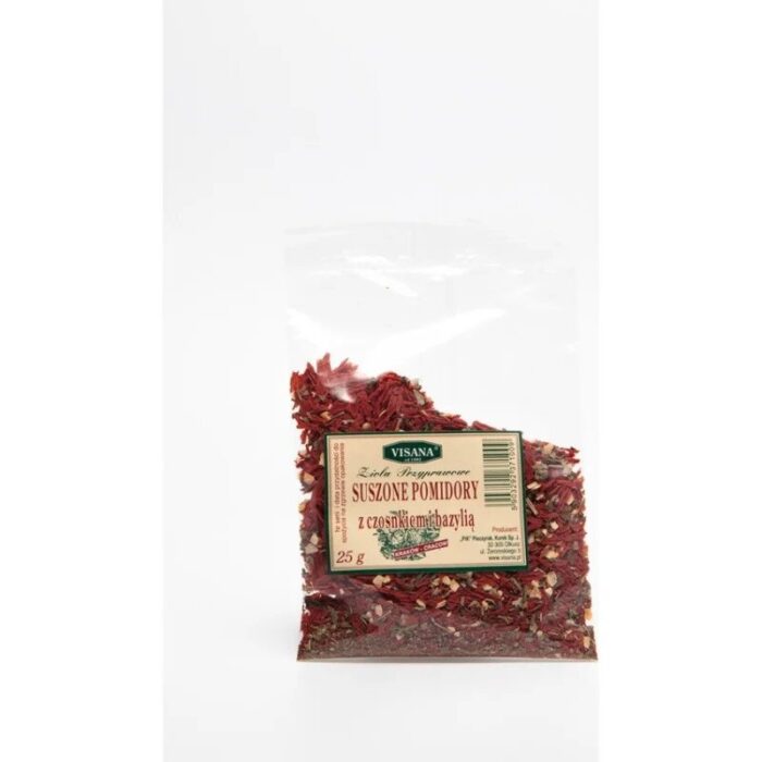 Pomidory z czosnkiem suszone 25g VISANA - obrazek 1