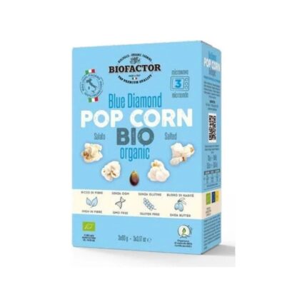 Popcorn do mikrofali niebieski solony bezglutenowy 270g BIOFACTOR BIO