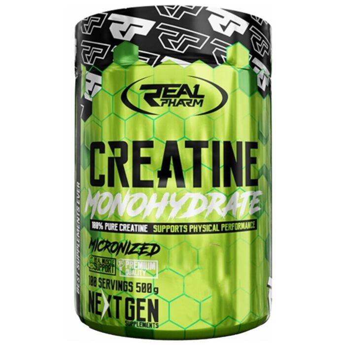 Real Pharm Creatine, Monohydrat kreatyny, pomarańcza - 500 g - obrazek 1