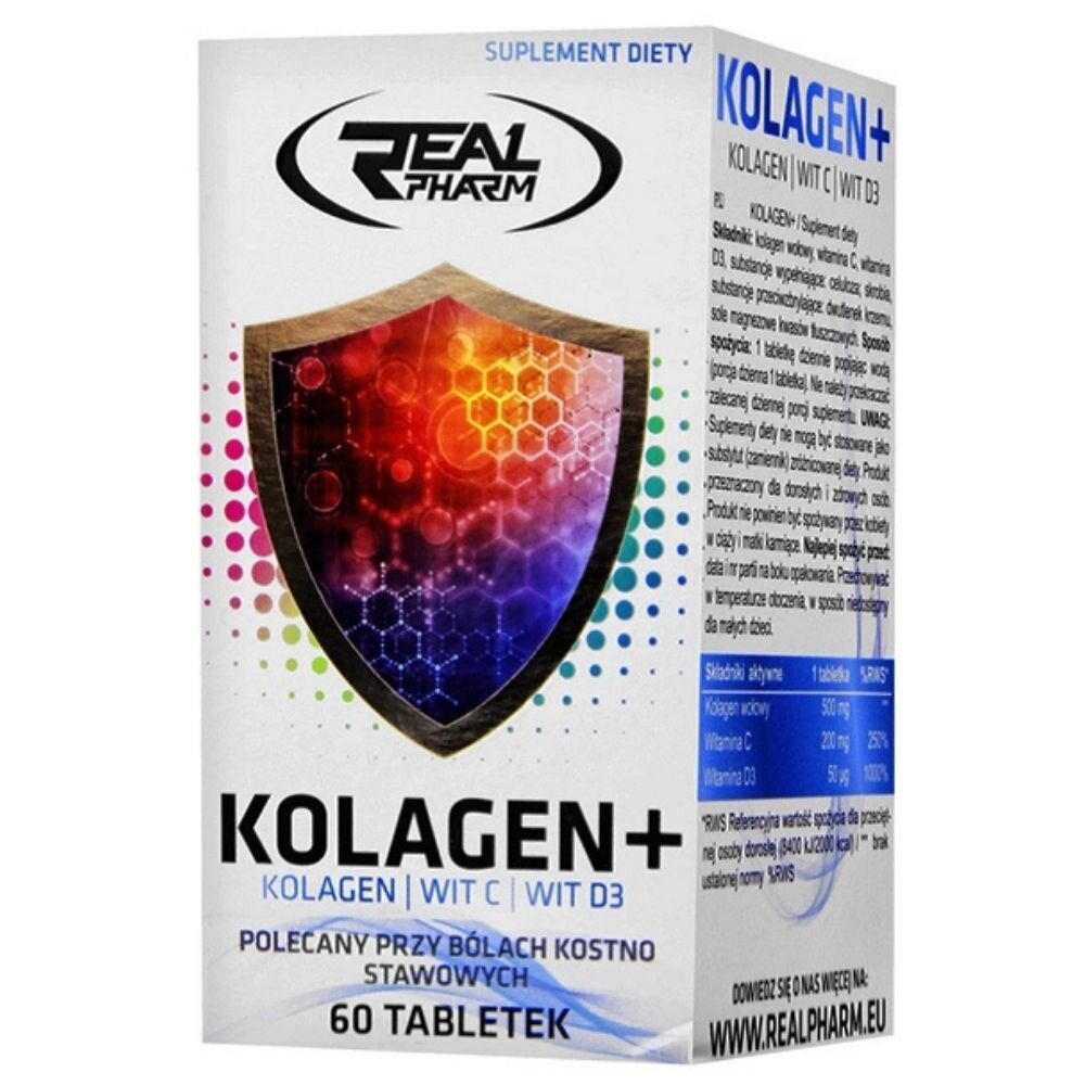 rp009-1-1.jpg Real Pharm Kolagen+ - 60 tabletek - obrazek 1