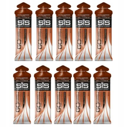 SIS GO Energy + Caffeine Żel energetyczny z kofeiną, podwójne espresso - 10 sztuk