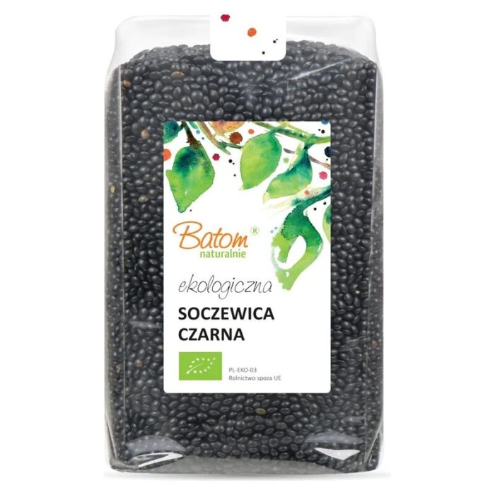 Soczewica czarna Beluga 1kg BATOM BIO - obrazek 1