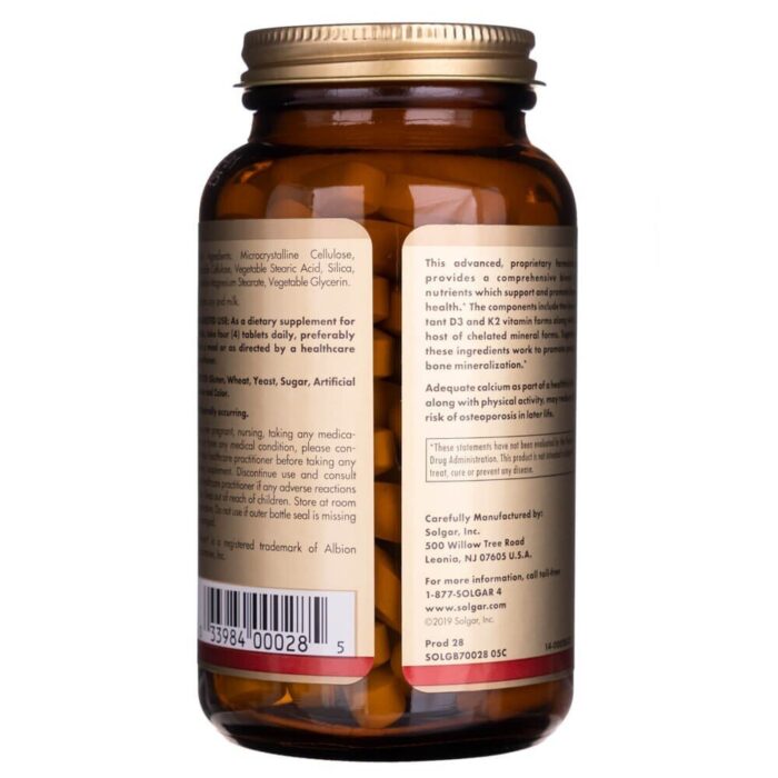 Solgar Advanced Calcium Complex - 120 tabletek - obrazek 4