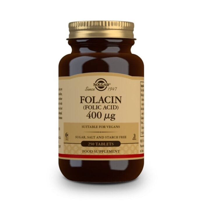 Solgar Foliany 400 mcg (Kwas Foliowy) - 250 tabletek - obrazek 1